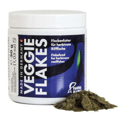 Veggie Flakes - Flockenfutter für herbivore Riffische - 30g Veggie Flakes - Flockenfutter für herbivore Riffische - 30g